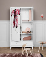 OLIVER FURNITURE-Armoire 2 Portes Wood, Blanc