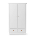 OLIVER FURNITURE-Armoire 2 Portes Wood, Blanc