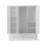 OLIVER FURNITURE-Armoire 3 Portes Wood, Blanc