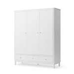 OLIVER FURNITURE-Armoire 3 Portes Wood, Blanc