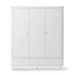OLIVER FURNITURE-Armoire 3 Portes Wood, Blanc