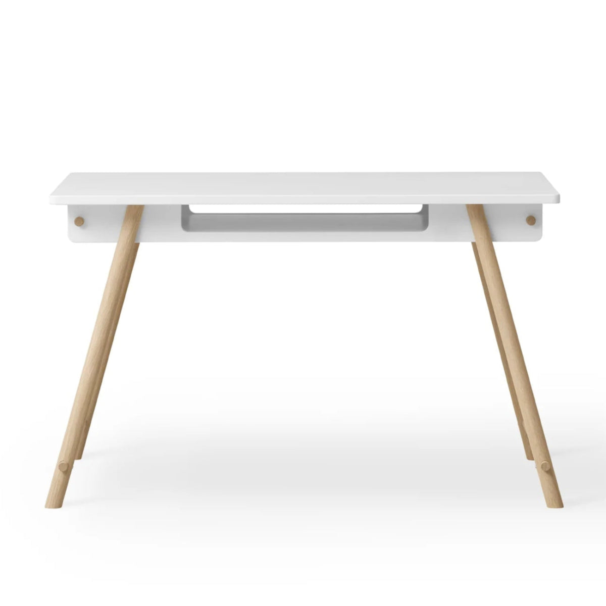 OLIVER FURNITURE-Bureau Junior Camp, Ajustable En Hauteur, Blanc/Chêne