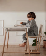 OLIVER FURNITURE-Bureau Junior Oliver Furniture, Ajustable En Hauteur, Blanc/chêne
