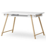 OLIVER FURNITURE-Bureau Junior Oliver Furniture, Ajustable En Hauteur, Blanc/chêne