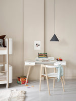 OLIVER FURNITURE-Bureau Wood 66 cm, Blanc/Chêne