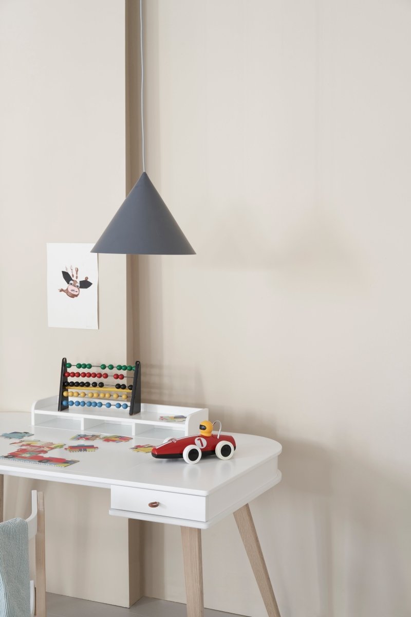 OLIVER FURNITURE-Bureau Wood 66 cm, Blanc/Chêne