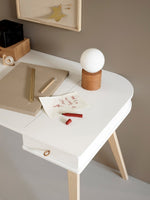 OLIVER FURNITURE-Bureau Wood 66 cm, Blanc/Chêne