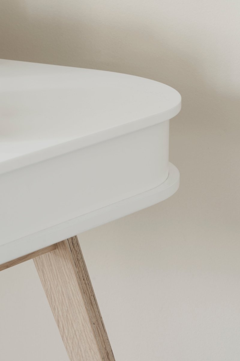 OLIVER FURNITURE-Bureau Wood 66 cm, Blanc/Chêne
