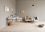 OLIVER FURNITURE-Bureau Wood 66 cm, Blanc/Chêne