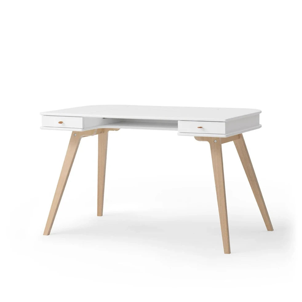 OLIVER FURNITURE-Bureau Wood 72,6 cm, Blanc/Chêne
