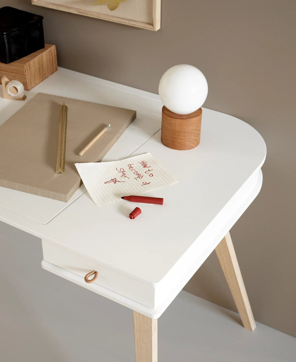 OLIVER FURNITURE-Bureau Wood 72,6 cm, Blanc/Chêne