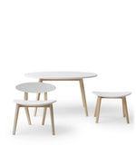 OLIVER FURNITURE-Chaise Wood PingPong, Blanc/Chêne