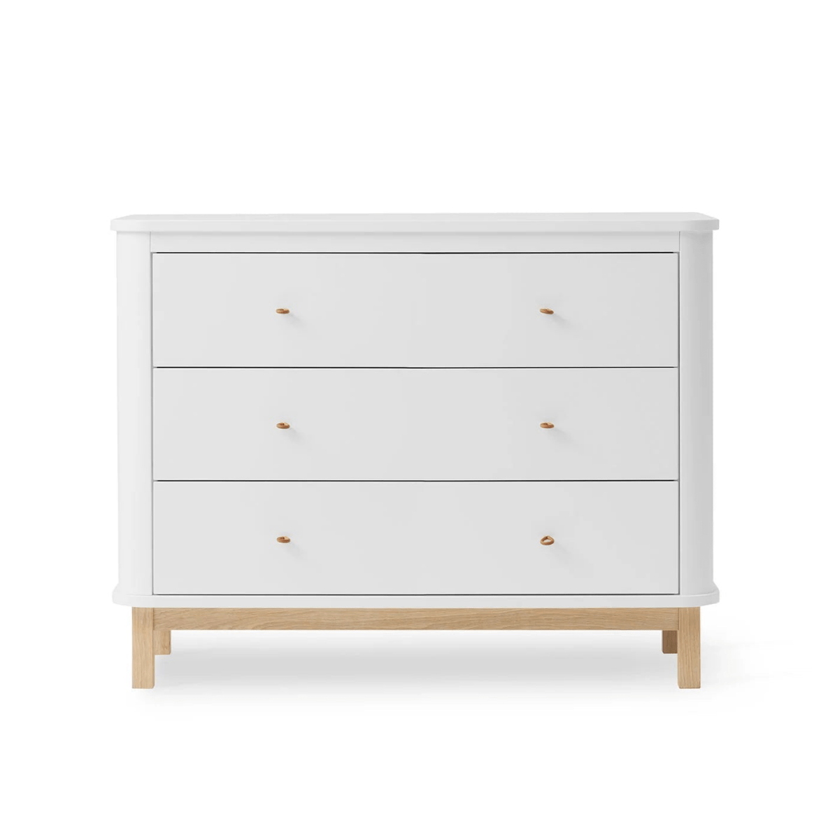OLIVER FURNITURE-Commode 3 Tiroirs Oliver Furniture - Blanc/chêne - Nouveauté