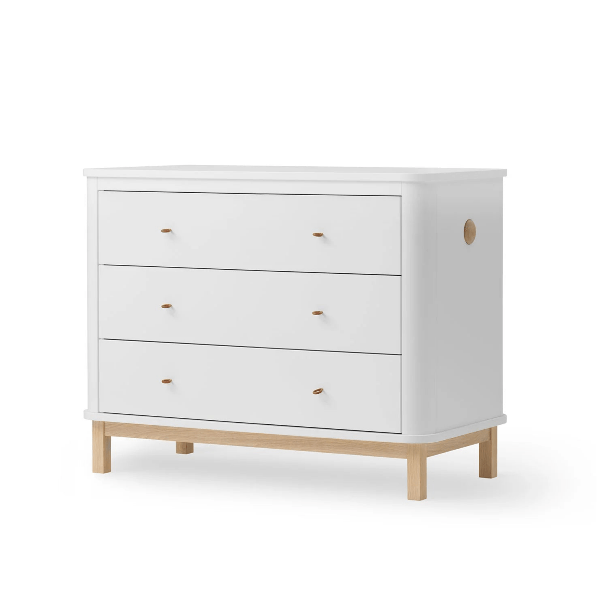 OLIVER FURNITURE-Commode 3 Tiroirs Oliver Furniture - Blanc/chêne - Nouveauté