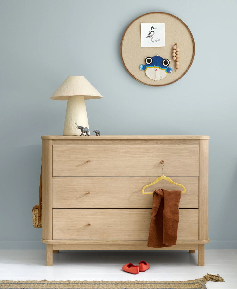 OLIVER FURNITURE-Commode 3 Tiroirs Wood, Chêne