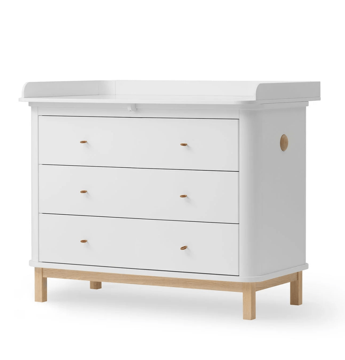 OLIVER FURNITURE-Commode À Langer Oliver Furniture 3 Tiroirs, Blanc/chêne - Nouveauté