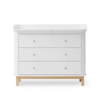 OLIVER FURNITURE-Commode À Langer Oliver Furniture 3 Tiroirs, Blanc/chêne - Nouveauté