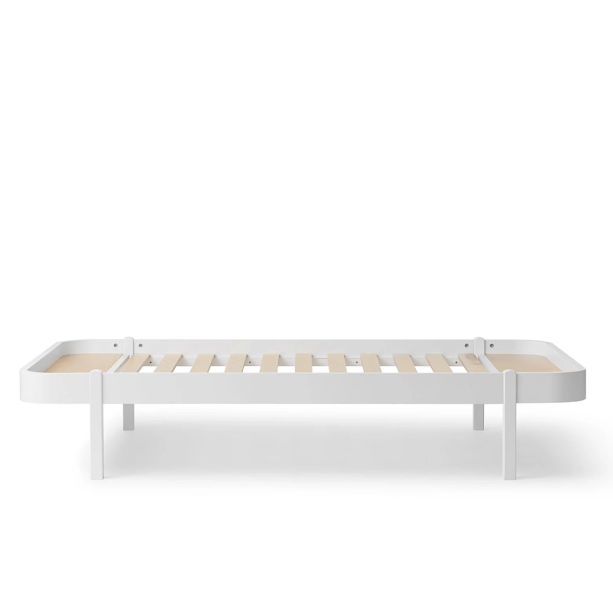 OLIVER FURNITURE-Lit 120 Wood Lounger, Blanc