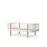 OLIVER FURNITURE-Lit Banquette Junior Wood Original, Blanc/Chêne