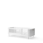 OLIVER FURNITURE-Lit Bébé Évolutif Wood Mini+, Avec Kit Junior Inclus, Blanc