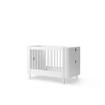 OLIVER FURNITURE-Lit Bébé Évolutif Wood Mini+, Avec Kit Junior Inclus, Blanc