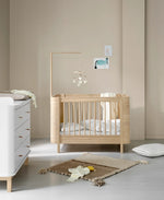 OLIVER FURNITURE-Lit Bébé Évolutif Wood Mini+, Chêne