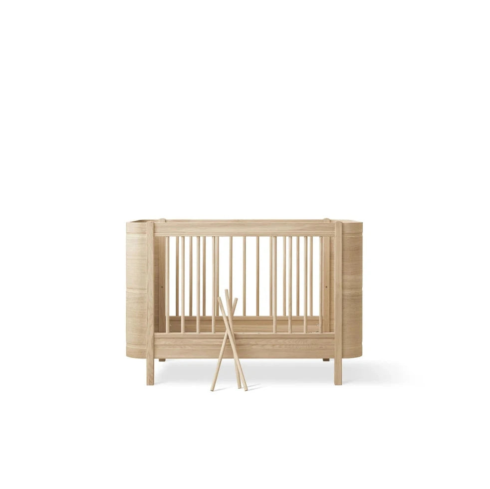 OLIVER FURNITURE-Lit Bébé Évolutif Wood Mini+, Chêne