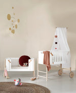 OLIVER FURNITURE-Lit Cododo Wood Avec Kit Conversion - Blanc/Chêne