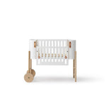 OLIVER FURNITURE-Lit Cododo Wood Avec Kit Conversion - Blanc/Chêne