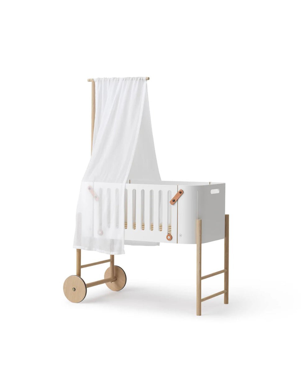 OLIVER FURNITURE-Lit Cododo Wood Avec Kit Conversion - Blanc/Chêne