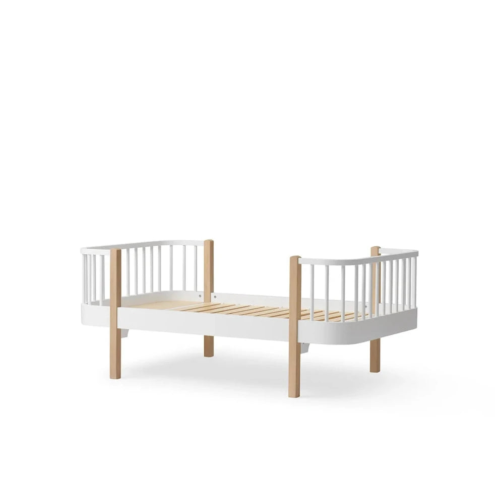 OLIVER FURNITURE-Lit Junior Wood Original 90 x 160 Cm, Blanc/Chêne