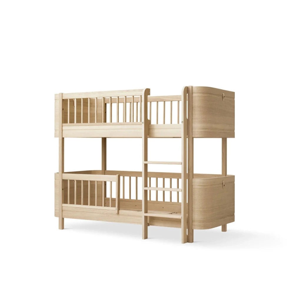 OLIVER FURNITURE-Lit Superposé Mi-haut Wood Mini+, Chêne