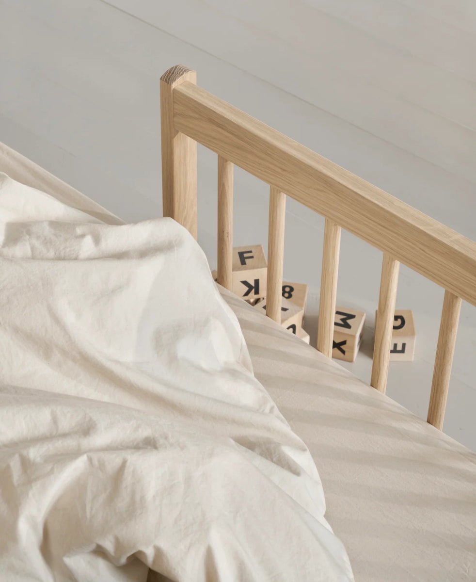 OLIVER FURNITURE-Lit Superposé Mi-haut Wood Mini+, Chêne