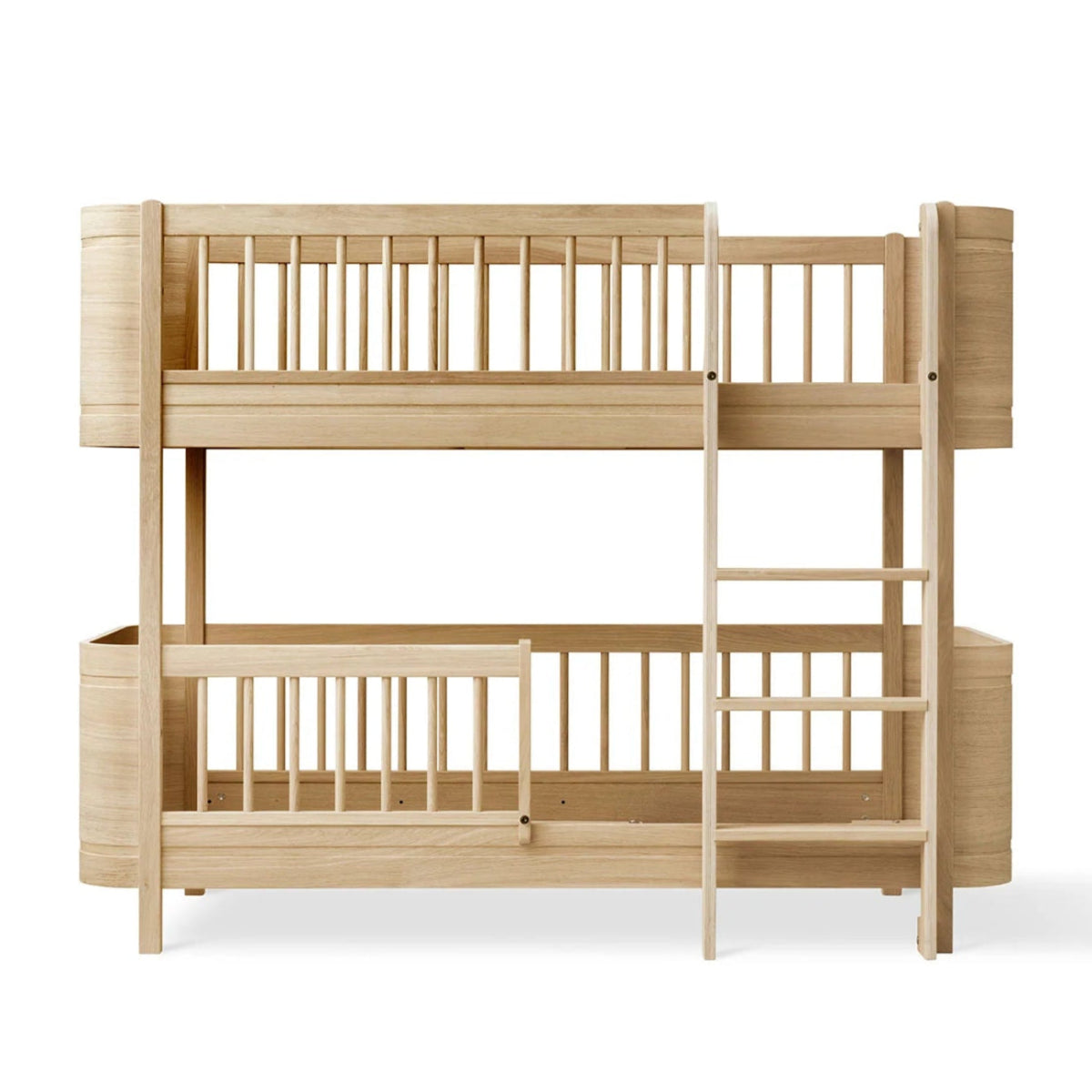 OLIVER FURNITURE-Lit Superposé Mi-haut Wood Mini+, Chêne