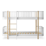 OLIVER FURNITURE-Lit Superposé Mi-haut Wood Original, Blanc/Chêne