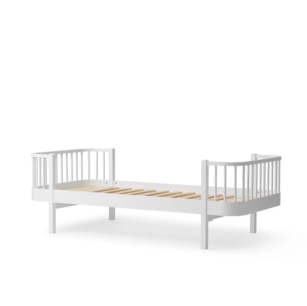 OLIVER FURNITURE-Lit Wood Original 90 x 200 Cm, Blanc