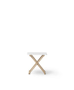 OLIVER FURNITURE-Table De Chevet Basse Camp, Blanc/Chêne