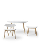OLIVER FURNITURE-Table Wood PingPong, Blanc/Chêne