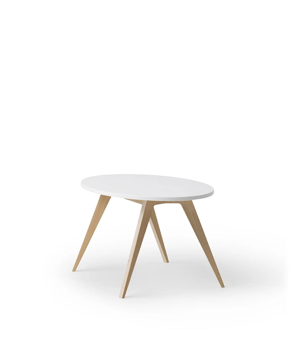 OLIVER FURNITURE-Table Wood PingPong, Blanc/Chêne