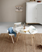 OLIVER FURNITURE-Table Wood PingPong, Blanc/Chêne