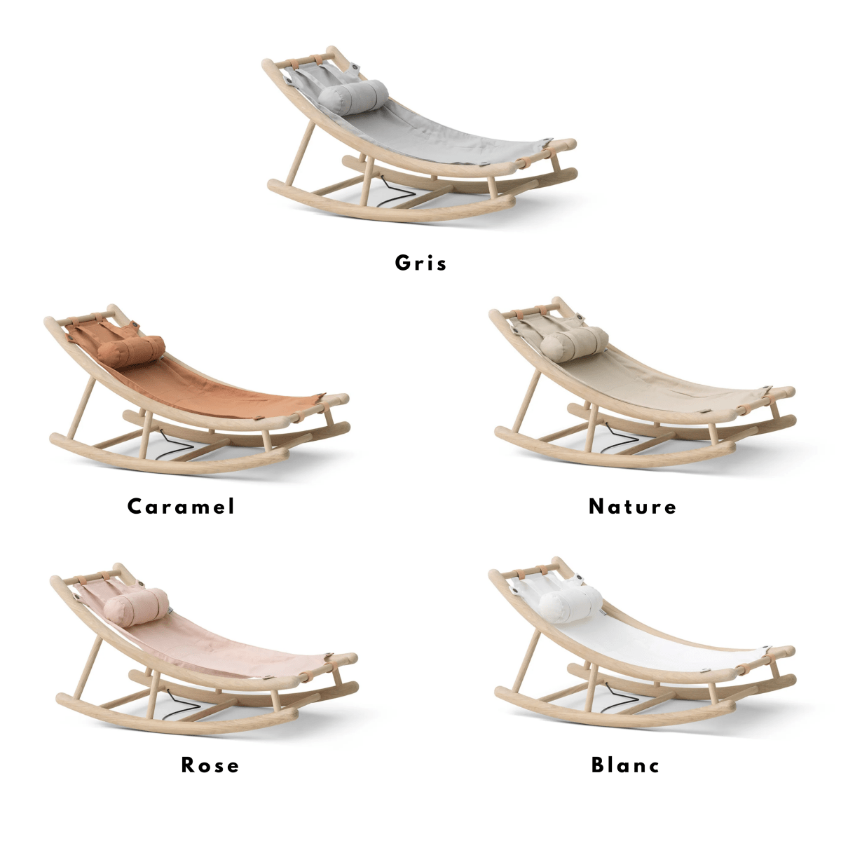 OLIVER FURNITURE-Transat Enfant Wood, Chêne/Caramel