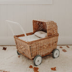 OLLI ELLA-Landau Chariot Poupées Strolley en Rotin - Naturel