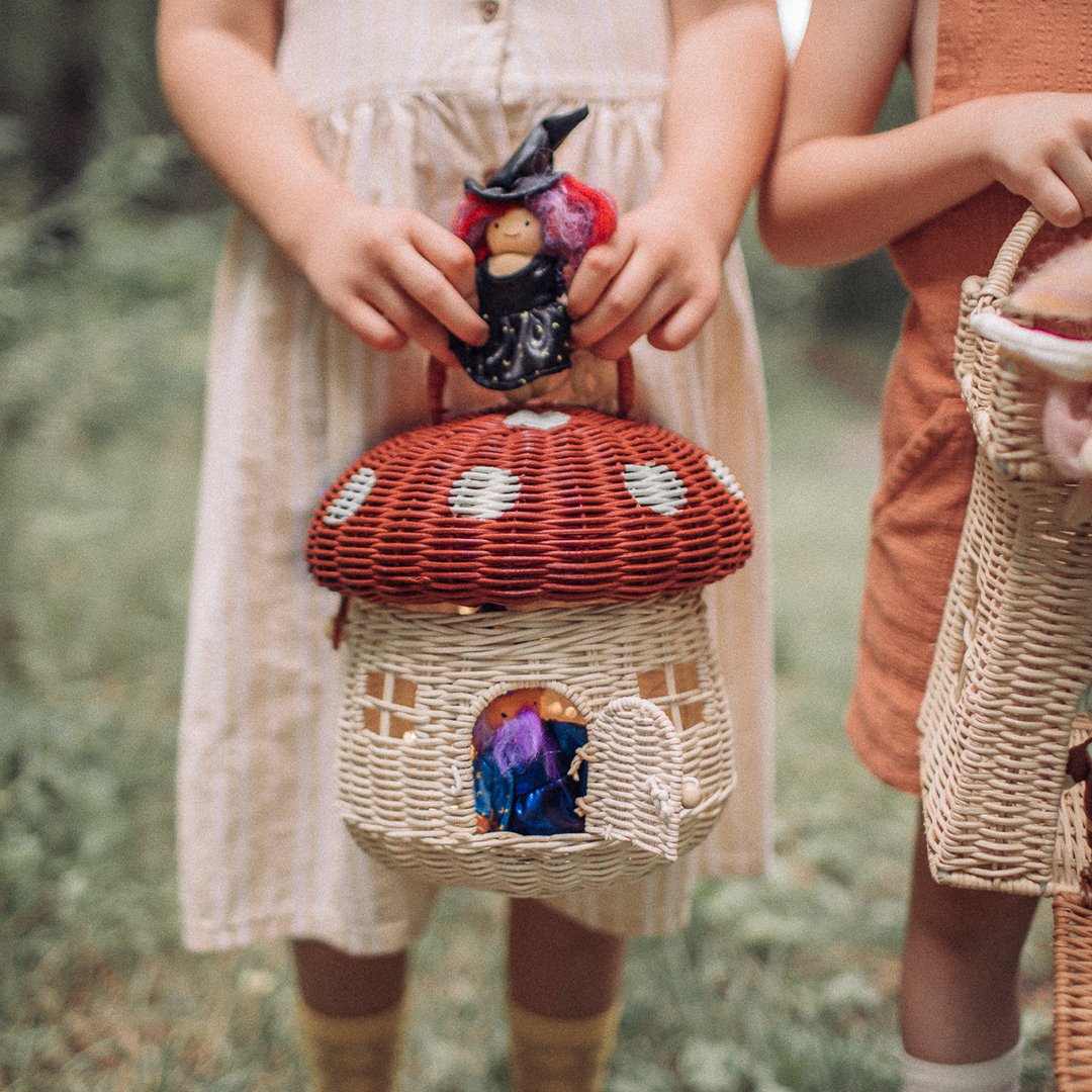 OLLI ELLA-Panier Champignon - Rouge