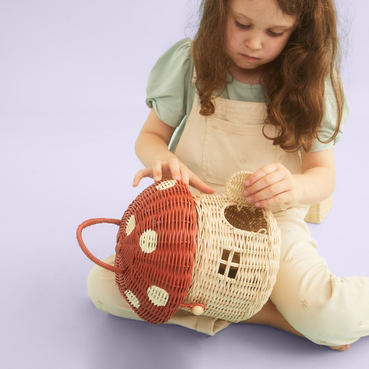 OLLI ELLA-Panier Champignon - Rouge