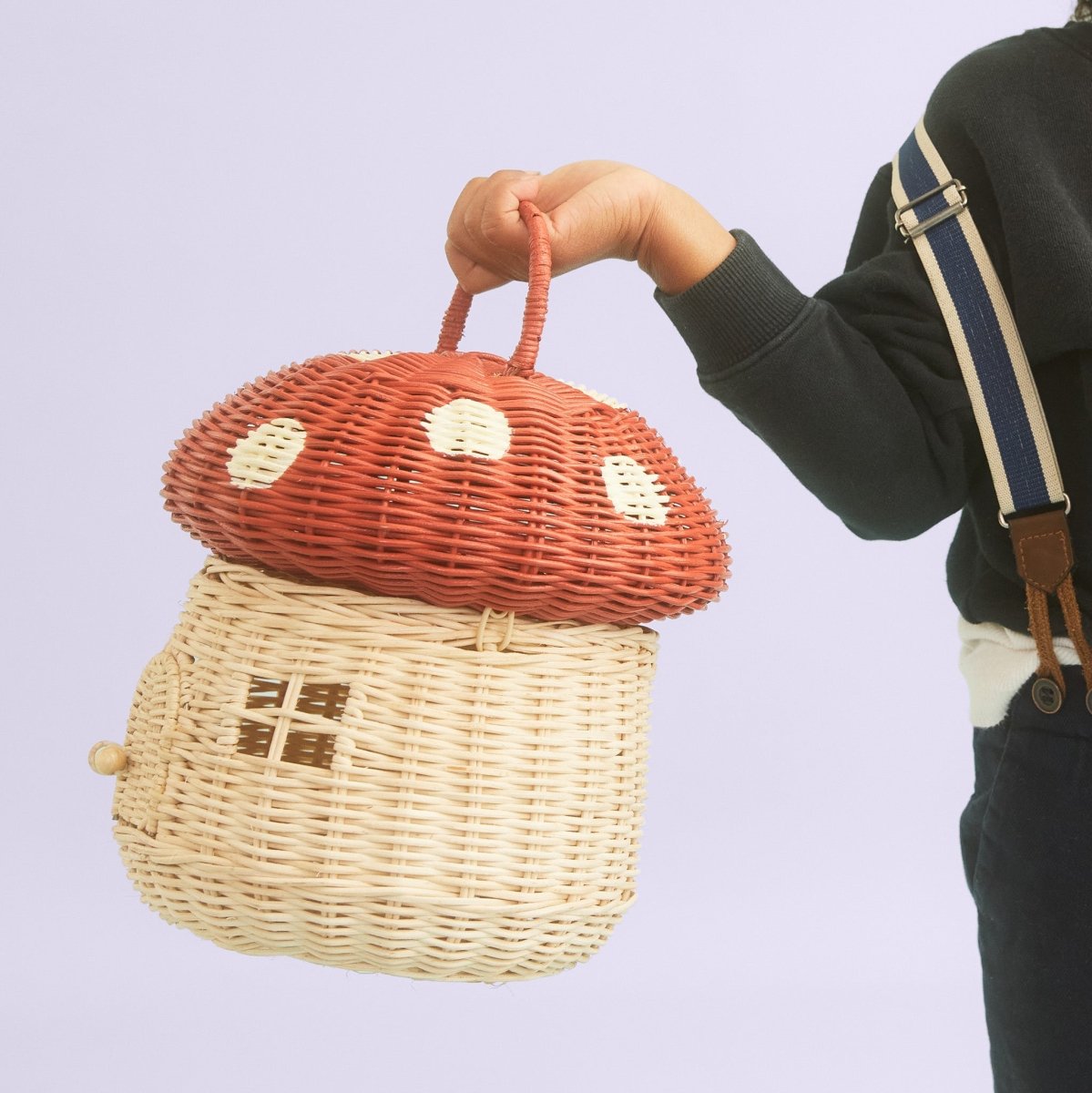 OLLI ELLA-Panier Champignon - Rouge