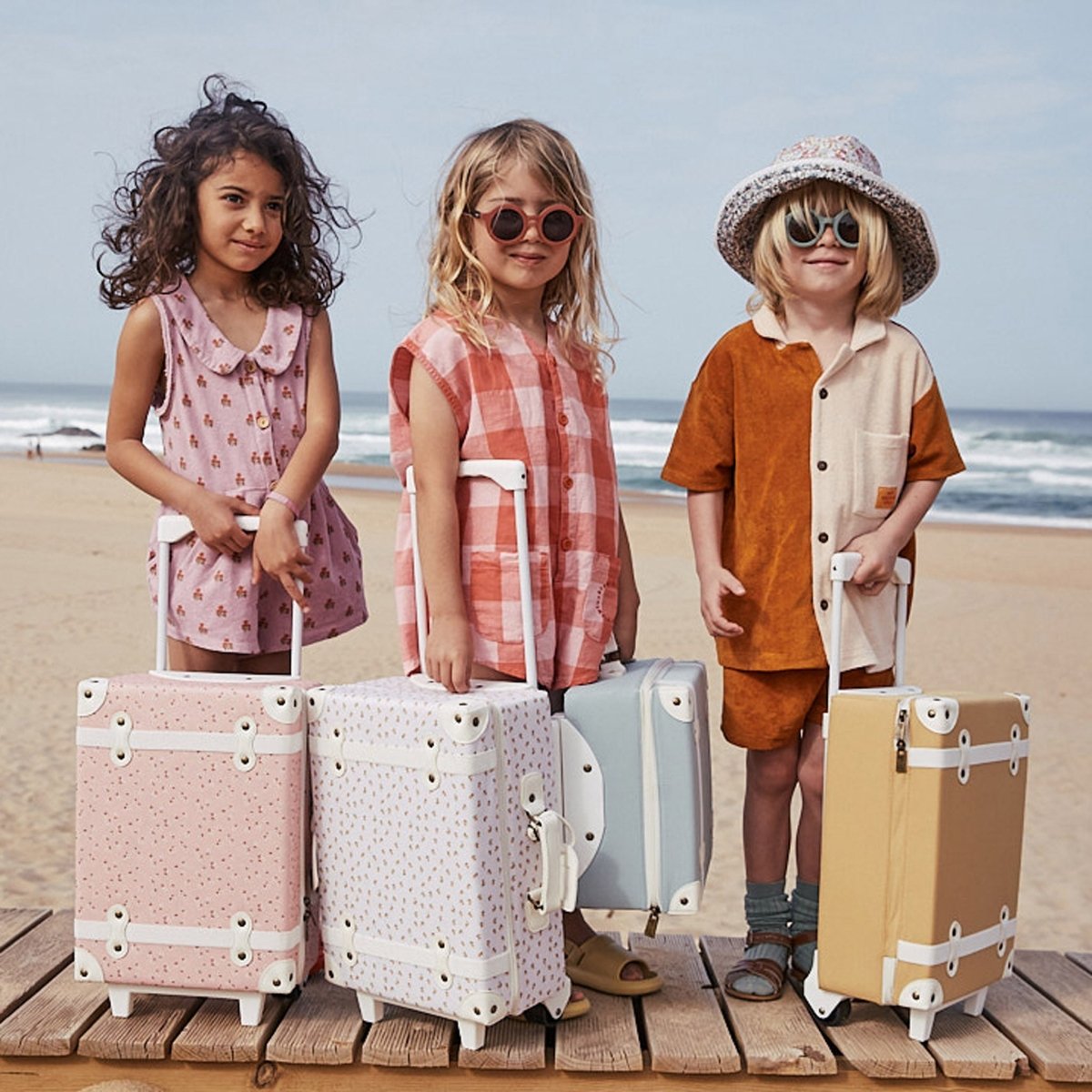 OLLI ELLA-Valise See-Ya ! - Pink Daisies