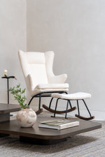 QUAX-Chaise À Bascule Adulte De Luxe - Crème