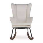 QUAX-Chaise À Bascule Adulte De Luxe - Crème
