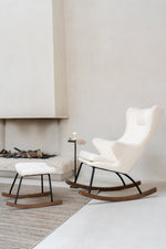 QUAX-Chaise À Bascule Adulte De Luxe - Crème