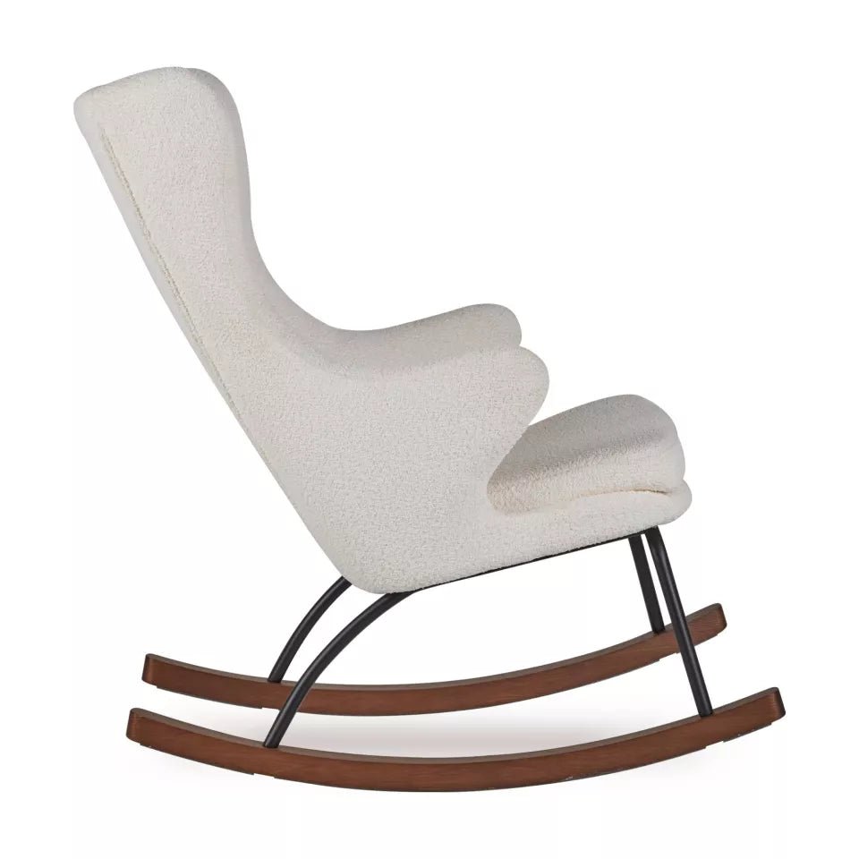 QUAX-Chaise À Bascule Adulte De Luxe - Crème